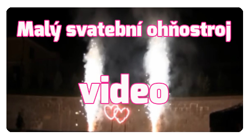 Malý svatební ohňostroj.